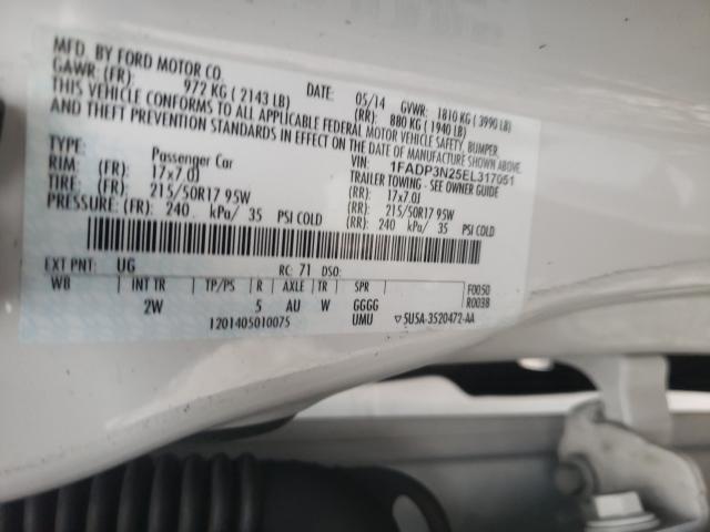 2014 FORD FOCUS TITA 1FADP3N25EL317051