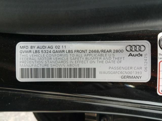 2012 AUDI A7 PRESTIG WAUSGAFC4CN001393