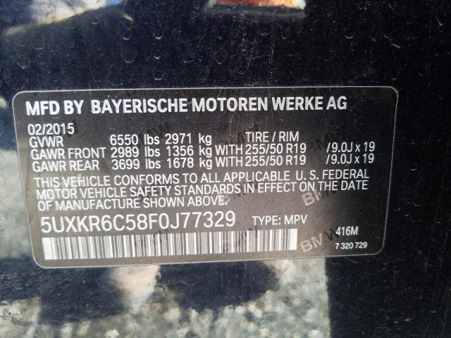 2015 BMW X5 XDRIVE5 5UXKR6C58F0J77329