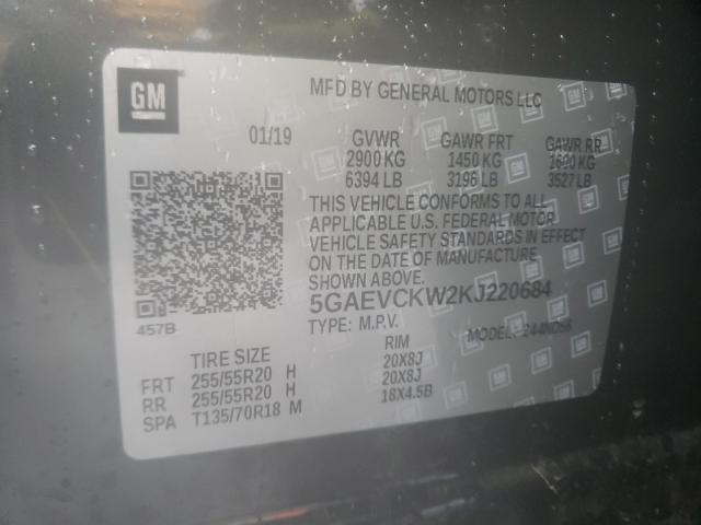 2019 BUICK ENCLAVE AV 5GAEVCKW2KJ220684