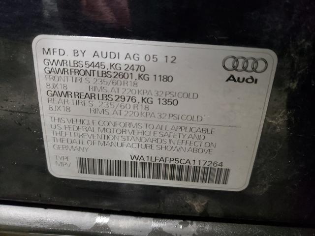 2012 AUDI Q5 PREMIUM WA1LFAFP5CA117264