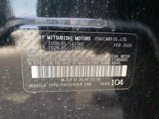 2020 MITSUBISHI MIRAGE G4 ML32F3FJ8LHF10116