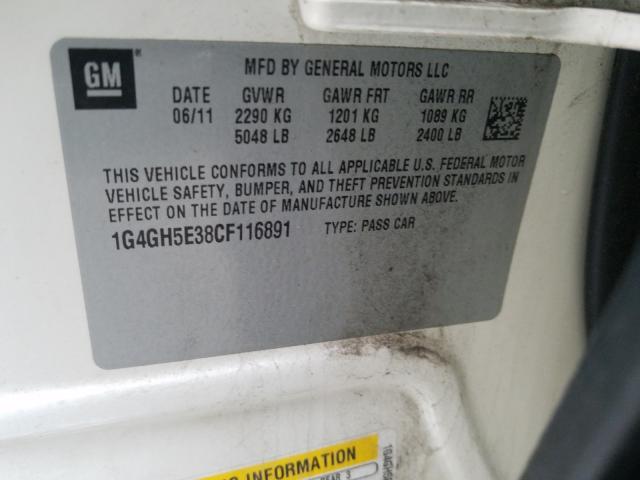 2012 BUICK LACROSSE P 1G4GH5E38CF116891
