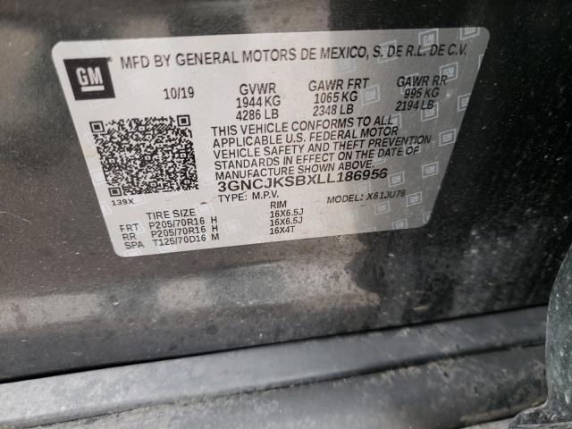 2020 CHEVROLET TRAX LS 3GNCJKSBXLL186956