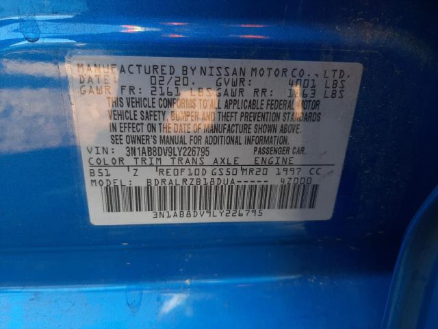 2020 NISSAN SENTRA SR 3N1AB8DV9LY226795