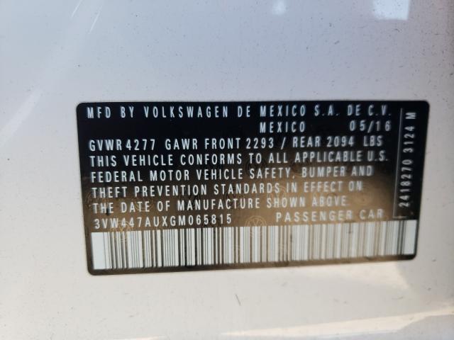 2016 VOLKSWAGEN GTI S/SE 3VW447AUXGM065815