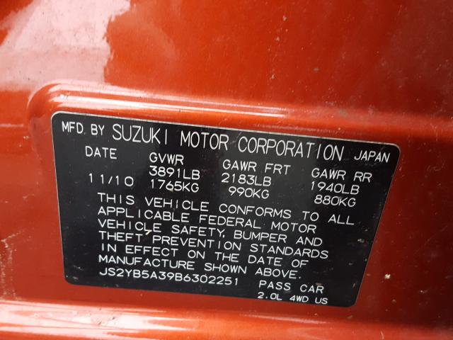 2011 SUZUKI SX4 JS2YB5A39B6302251