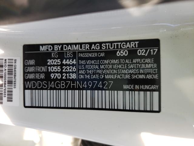 2017 MERCEDES-BENZ CLA 250 4M WDDSJ4GB7HN497427