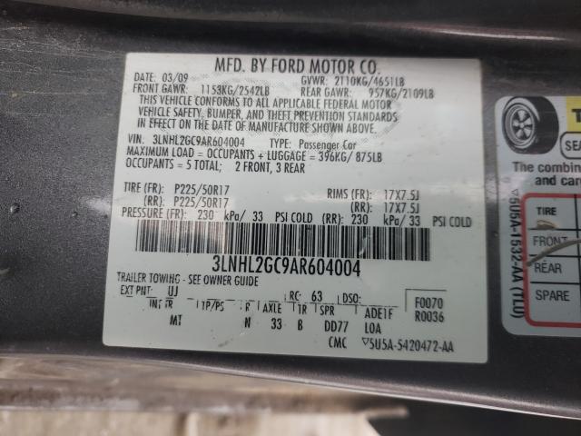 2010 LINCOLN MKZ 3LNHL2GC9AR604004