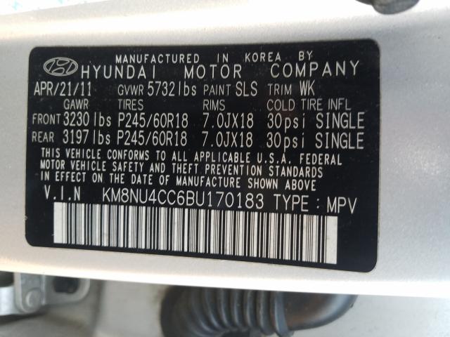 2011 HYUNDAI VERACRUZ G KM8NU4CC6BU170183