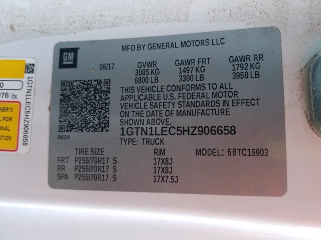 2017 GMC SIERRA C15 1GTN1LEC5HZ906658