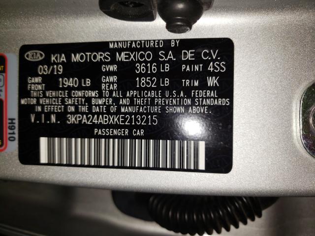 2019 KIA RIO S 3KPA24ABXKE213215
