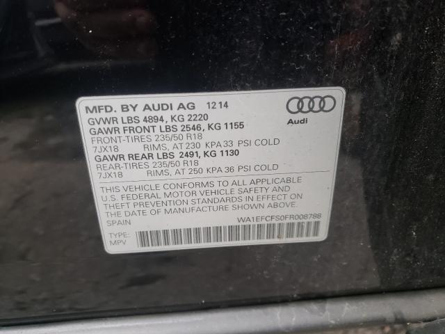 2015 AUDI Q3 PREMIUM WA1EFCFS0FR008788