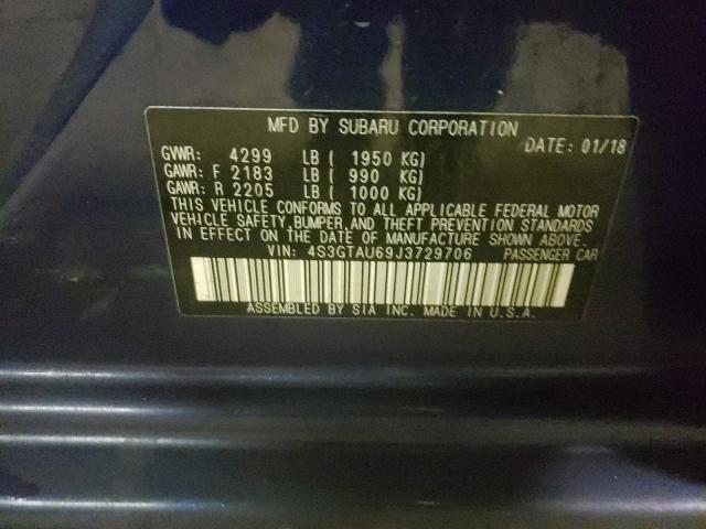 2018 SUBARU IMPREZA LI 4S3GTAU69J3729706