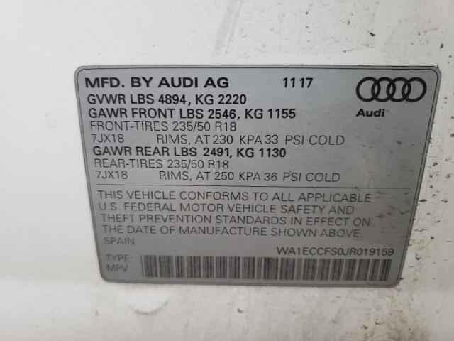 2018 AUDI Q3 PREMIUM WA1ECCFS0JR019159