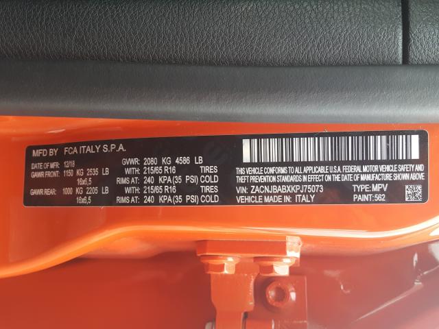 2019 JEEP RENEGADE S ZACNJBABXKPJ75073