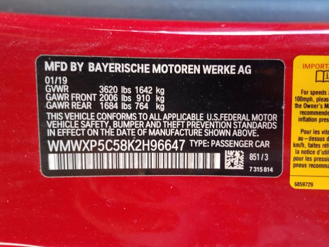 2019 MINI COOPER WMWXP5C58K2H96647