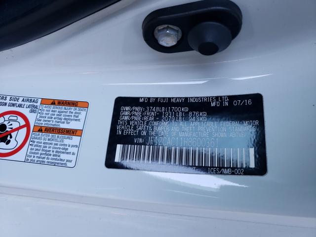 2017 SUBARU BRZ 2.0 LI JF1ZCAC11H8600361