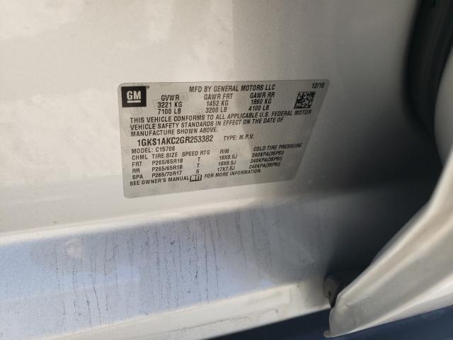 2016 GMC YUKON SLE 1GKS1AKC2GR253382