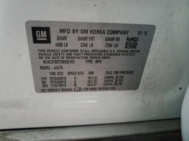 2016 BUICK ENCORE CON KL4CJFSB7GB552163