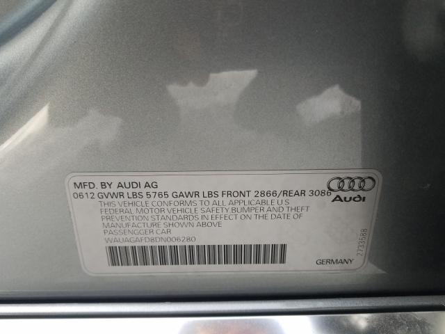 2013 AUDI A8 QUATTRO WAUAGAFD8DN006280