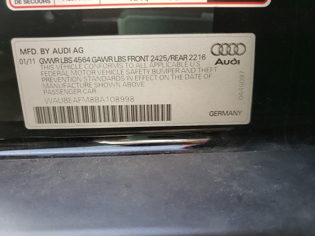2011 AUDI A3 PREMIUM WAUBEAFM8BA108998