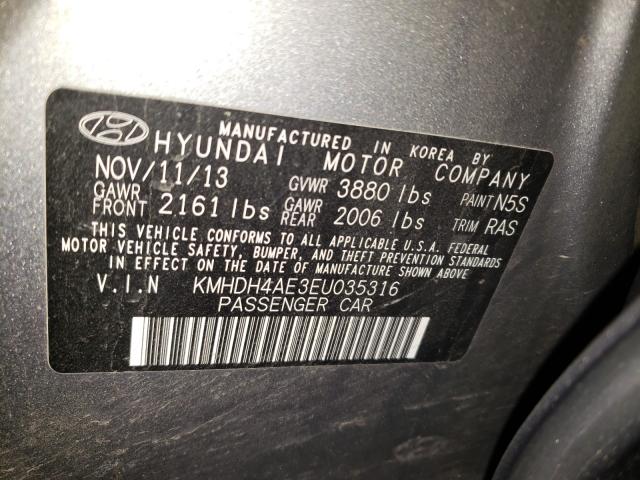 2014 HYUNDAI ELANTRA KMHDH4AE3EU035316