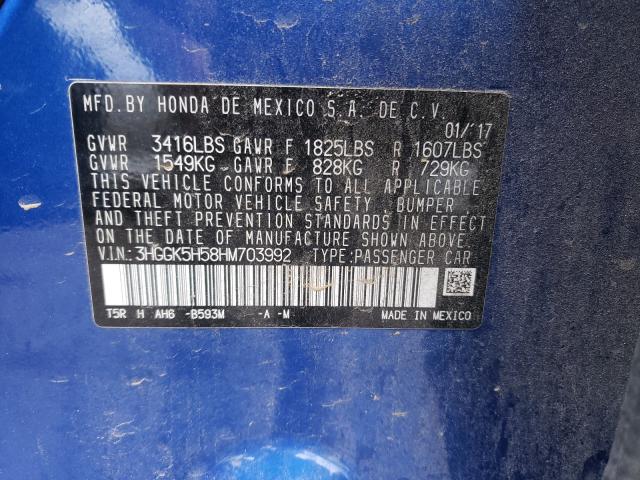 2017 HONDA FIT LX 3HGGK5H58HM703992