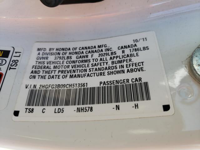 2012 HONDA CIVIC EXL 2HGFG3B09CH513561