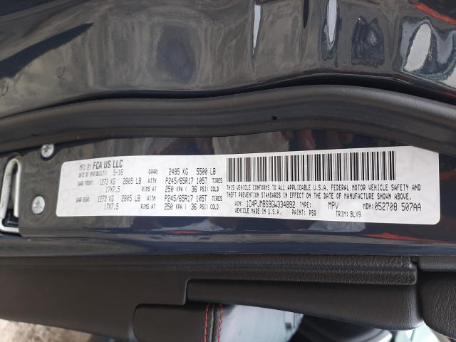 2016 JEEP CHEROKEE T 1C4PJMBS9GW334892