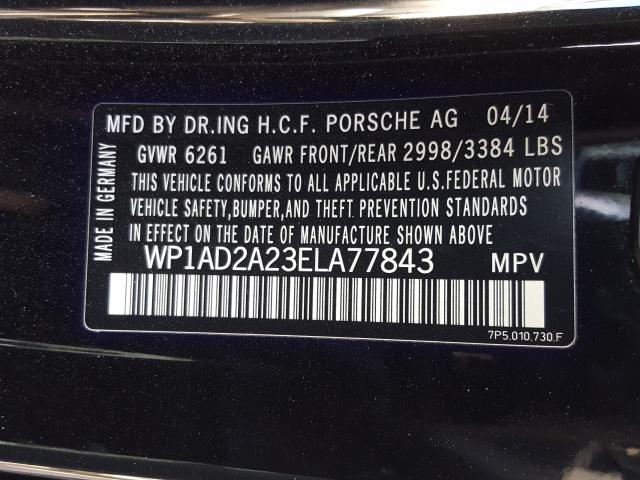 2014 PORSCHE CAYENNE GT WP1AD2A23ELA77843