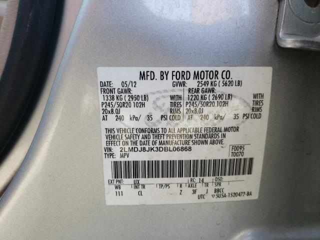 2013 LINCOLN MKX 2LMDJ8JK3DBL06868