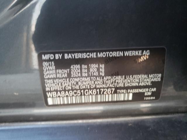 2016 BMW 320 I WBA8A9C51GK617267