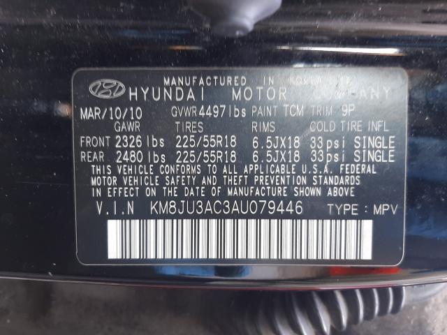 2010 HYUNDAI TUCSON KM8JU3AC3AU079446