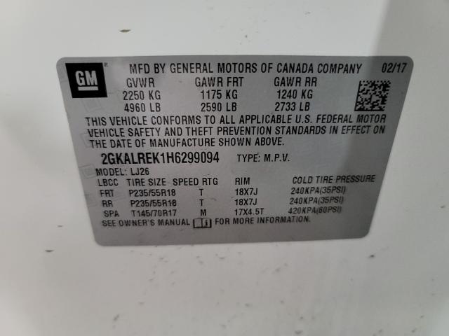 2017 GMC TERRAIN DE 2GKALREK1H6299094