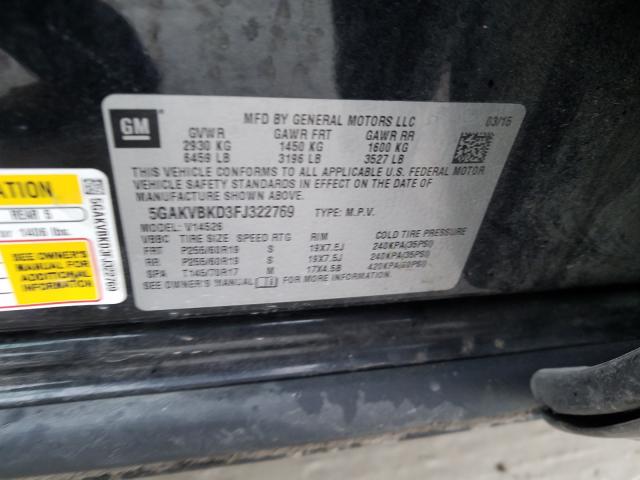 2015 BUICK ENCLAVE 5GAKVBKD3FJ322769