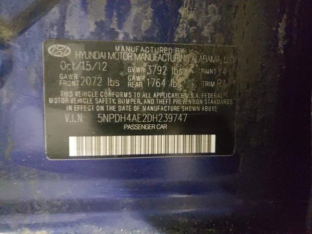 2013 HYUNDAI ELANTRA 5NPDH4AE2DH239747