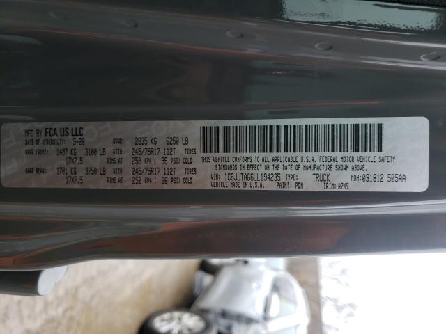 2020 JEEP GLADIATOR 1C6JJTAG6LL194235