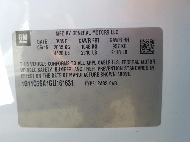 2016 CHEVROLET MALIBU LIM - 1G11C5SA1GU161631