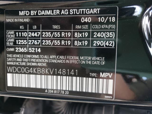 2019 MERCEDES-BENZ GLC 300 4M WDC0G4KB8KV148141