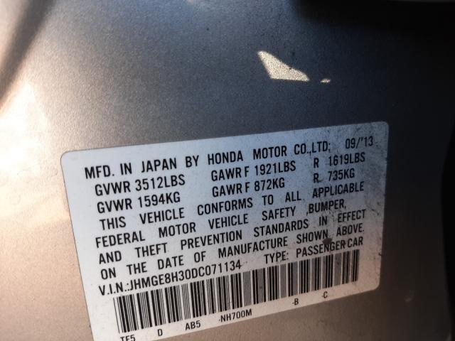 2013 HONDA FIT JHMGE8H30DC071134