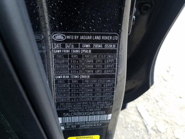 2016 LAND ROVER DISCOVERY SALCR2BGXGH619055