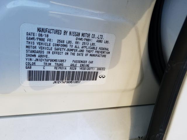 2019 INFINITI Q50 LUXE JN1EV7AP9KM510857
