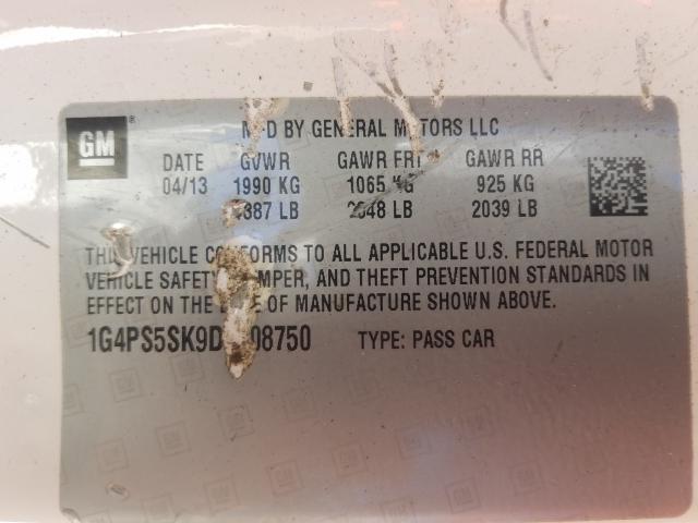 2013 BUICK VERANO 1G4PS5SK9D4208750