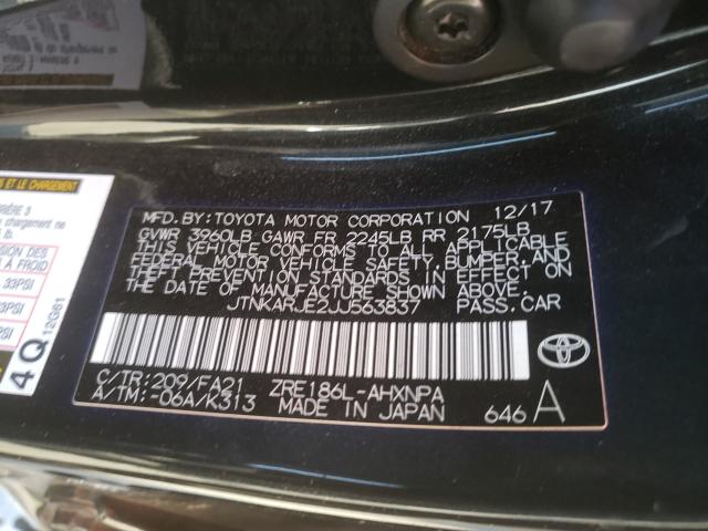 2018 TOYOTA CORROLA IM JTNKARJE2JJ563837