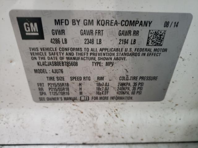 2014 BUICK ENCORE KL4CJASB0EB785608