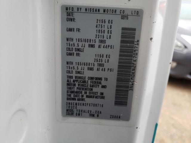 2015 NISSAN NV200 2.5S 3N6CM0KN2FK709716