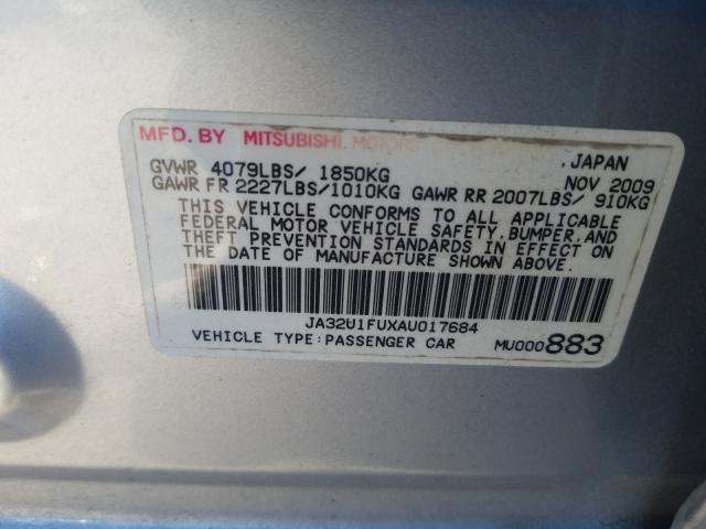 2010 MITSUBISHI LANCER DE JA32U1FUXAU017684