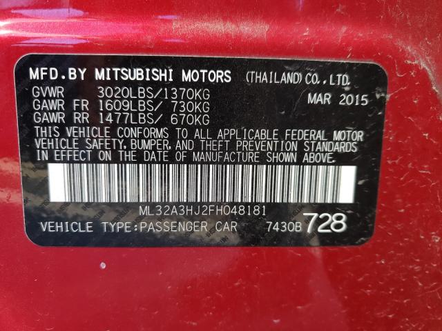2015 MITSUBISHI MIRAGE DE ML32A3HJ2FH048181