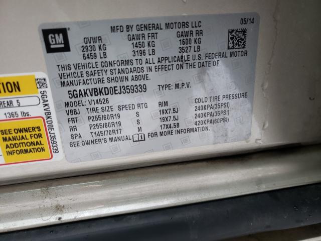 2014 BUICK ENCLAVE 5GAKVBKD0EJ359339